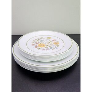 Corelle "Meadow" 7x Dinner Plates + 7x Salad Plates [14 Plates Total]